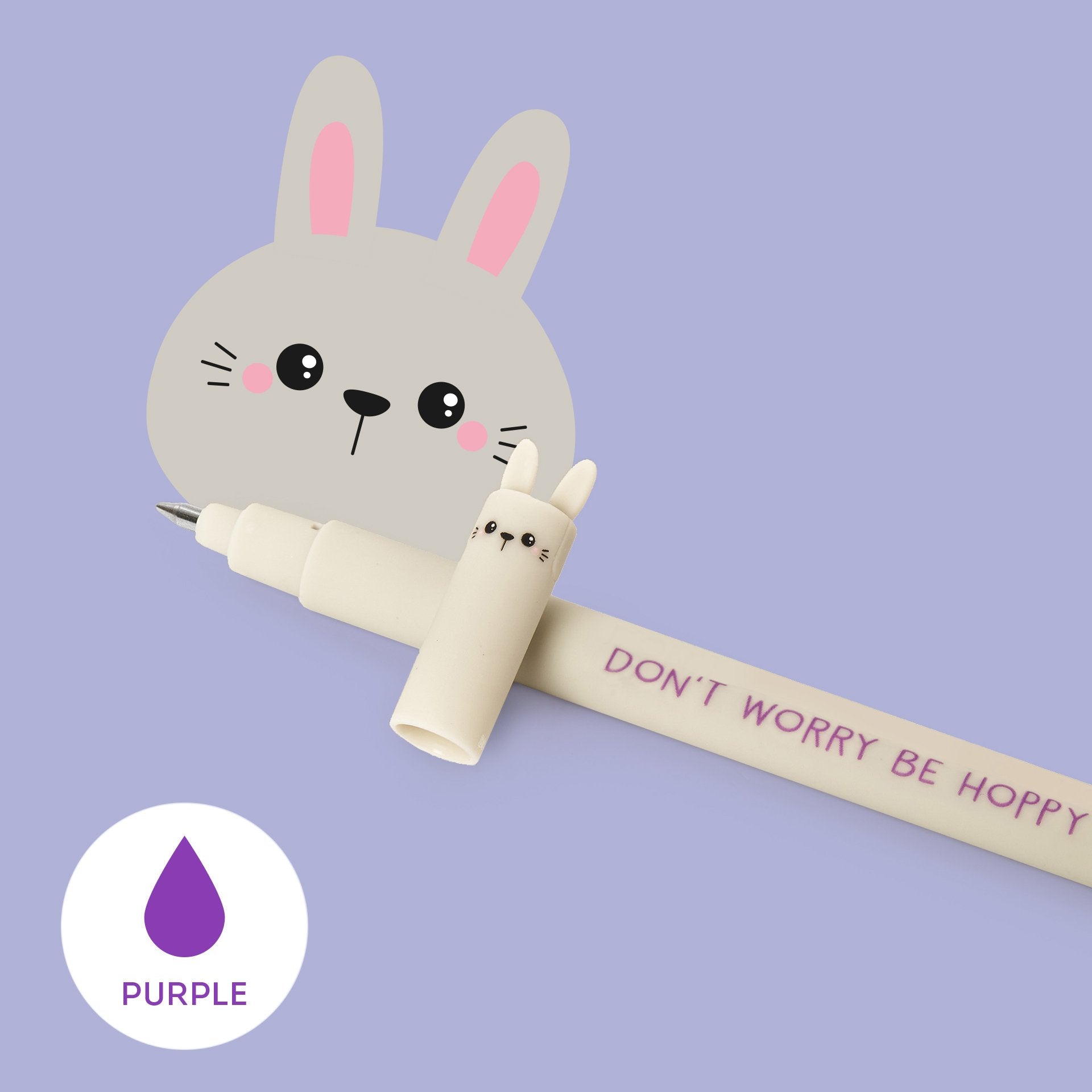 Legami Bunny Erasable Gel Pen - Don't Worry Be Hoppy