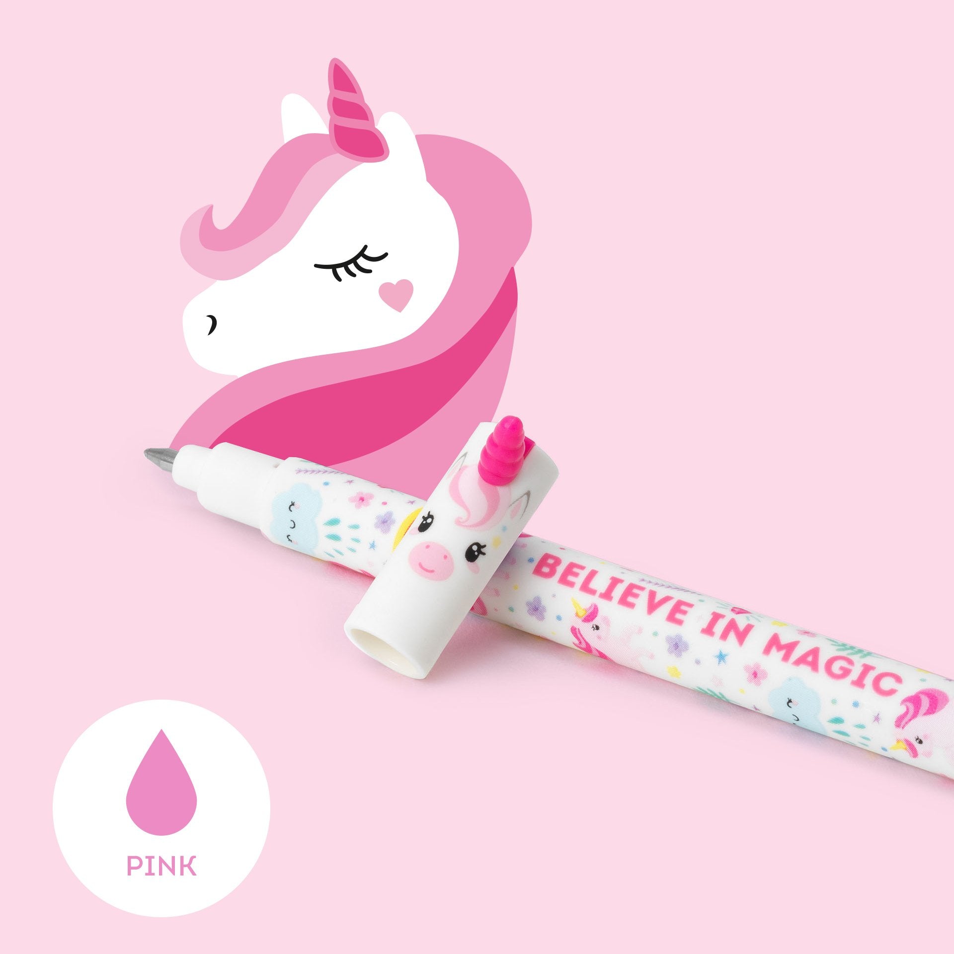 Legami Unicorn Erasable Gel Pen - Believe in Magic!