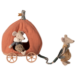 Maileg Pumpkin Carriage Mouse with mice