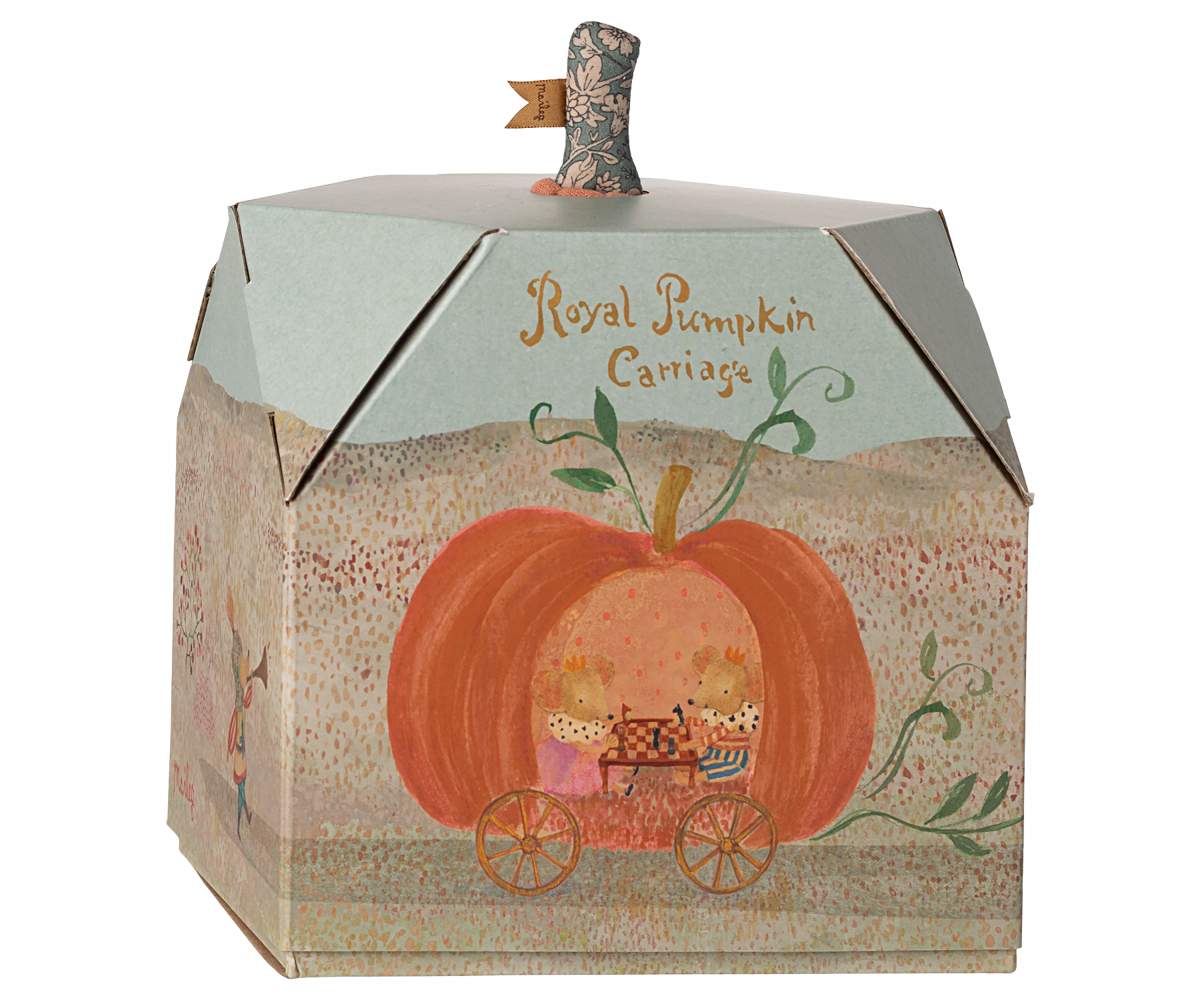Maileg Pumpkin Carriage Mouse in box