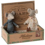 Maileg Grandma and Grandpa Mice in Cigarbox