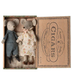 Maileg Grandma and Grandpa Mice in Cigarbox