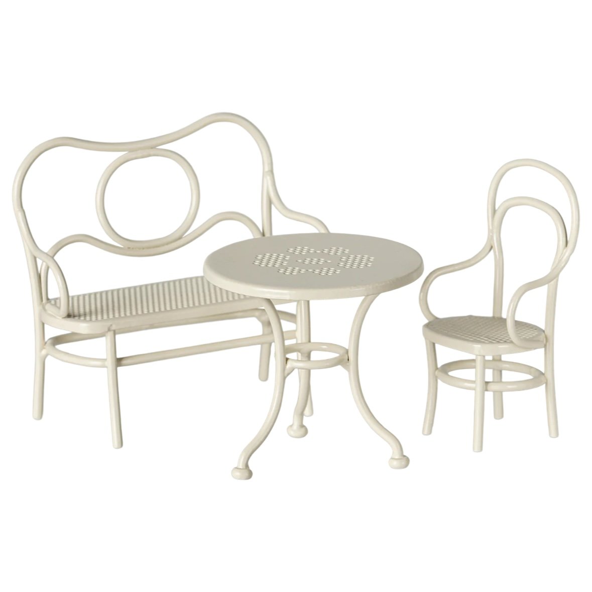 Maileg Café Set, Mouse, Small - Off White