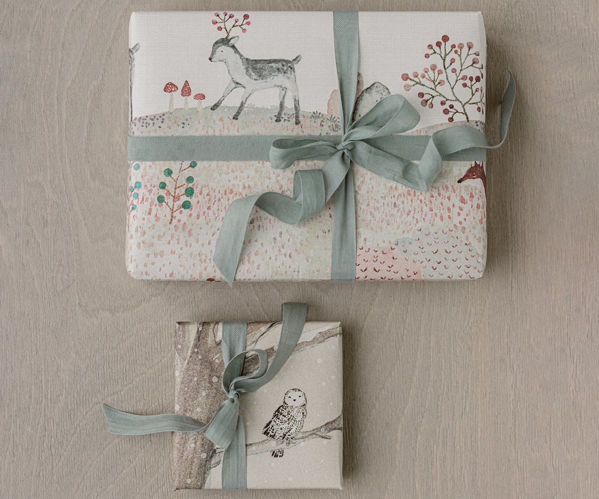 Maileg Gift Wrap, Winter Wonderland - 1M or 10M