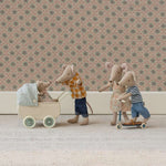 Maileg Pram with Baby Mouse - Mint