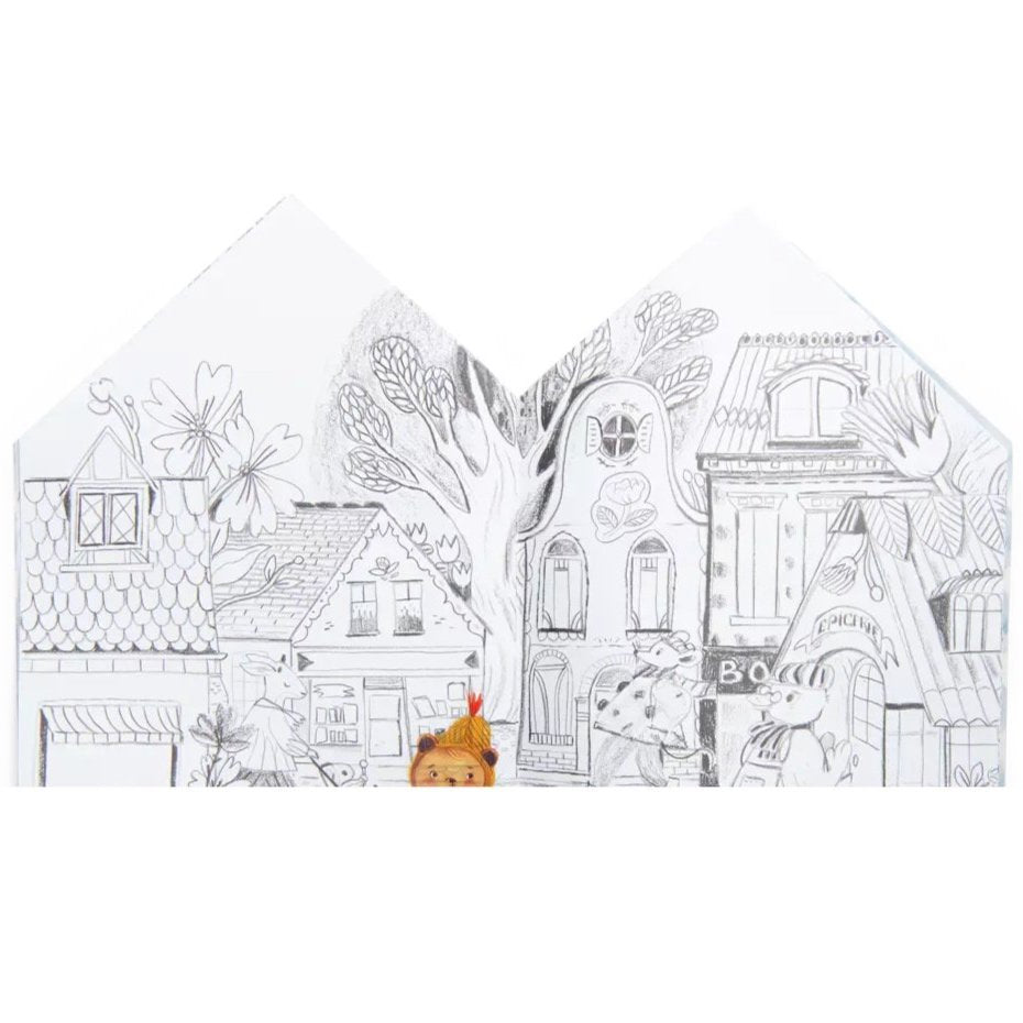 Moulin Roty Colouring Book & Stickers - Les Minouckas